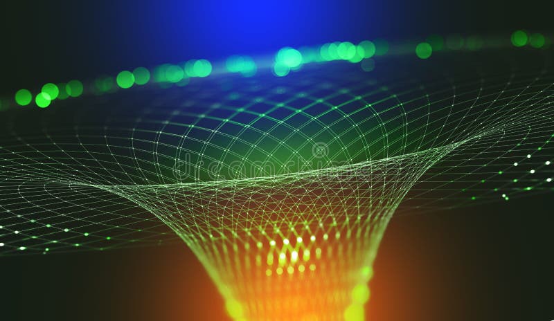 Абстрактные nanostructure и технологии будущего Воронка информации глобальная вычислительная сеть Полигональная светлая решетка Абстрактные nanostructure и технологии будущего Воронка информации глобальная вычислительная сеть Полигональная светлая решетка