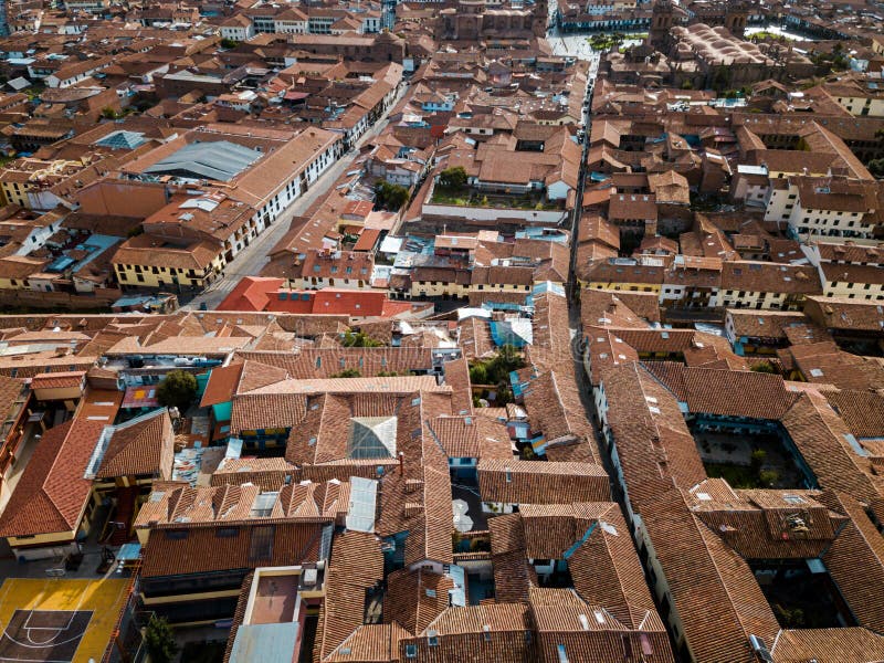 антенна крыш в Cuzco Перу стоковые изображения антенна крыш в Cuzco Перу стоковые изображения