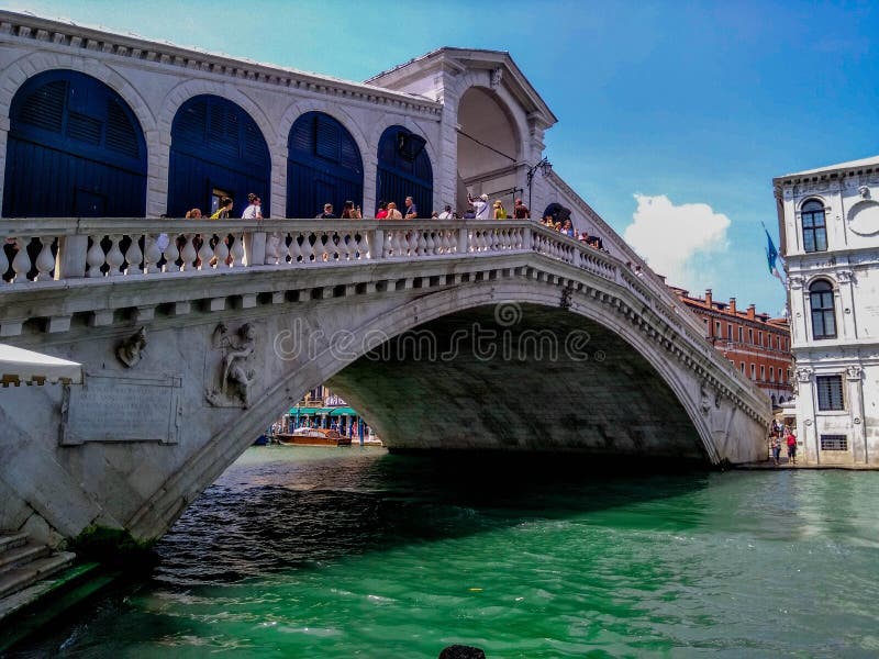 Белый мост Венеция Rialto стоковое изображение