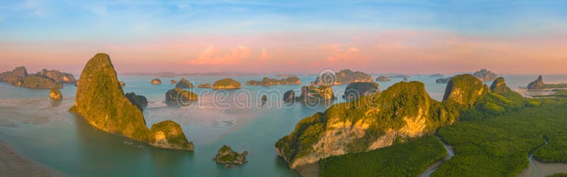 воздушная панорамная фотография над архипелагом Samed Nangshe на Baanhinrom Phang Nga стоковое изображение rf воздушная панорамная фотография над архипелагом Samed Nangshe на Baanhinrom Phang Nga стоковое изображение rf