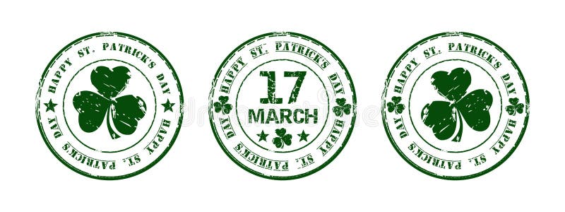 Зеленая круглая печать на день St Patricks бесплатная иллюстрация Зеленая круглая печать на день St Patricks бесплатная иллюстрация