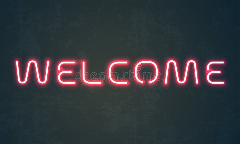 Знак неонового света добро пожаловать Signage вектора красный неоновый накаляя радушной предпосылки стены grunge писем бесплатная иллюстрация Знак неонового света добро пожаловать Signage вектора красный неоновый накаляя радушной предпосылки стены grunge писем бесплатная иллюстрация