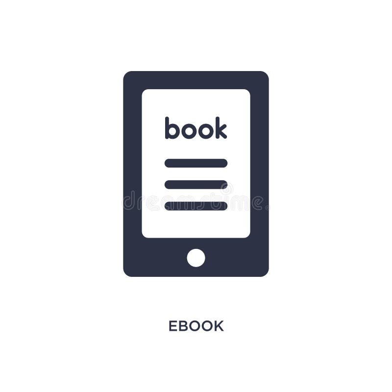 значок ebook на белой предпосылке Простая иллюстрация элемента от концепции литературы иллюстрация вектора значок ebook на белой предпосылке Простая иллюстрация элемента от концепции литературы иллюстрация вектора