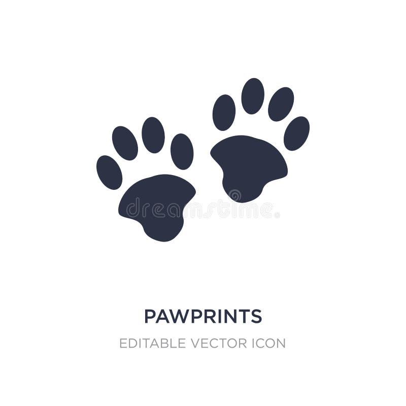значок pawprints на белой предпосылке Простая иллюстрация элемента от концепции животных иллюстрация вектора значок pawprints на белой предпосылке Простая иллюстрация элемента от концепции животных иллюстрация вектора