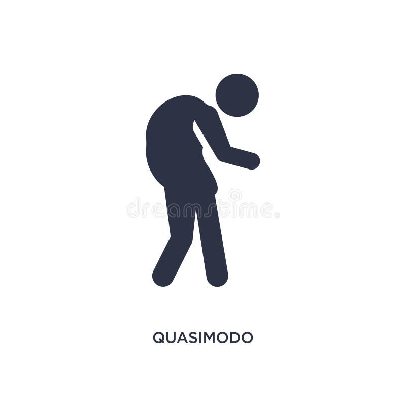 значок quasimodo на белой предпосылке Простая иллюстрация элемента от концепции литературы иллюстрация штока значок quasimodo на белой предпосылке Простая иллюстрация элемента от концепции литературы иллюстрация штока