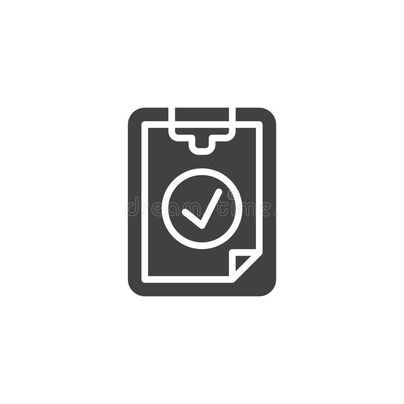 Значок вектора контрольной пометки контрольного списока иллюстрация штока Значок вектора контрольной пометки контрольного списока иллюстрация штока