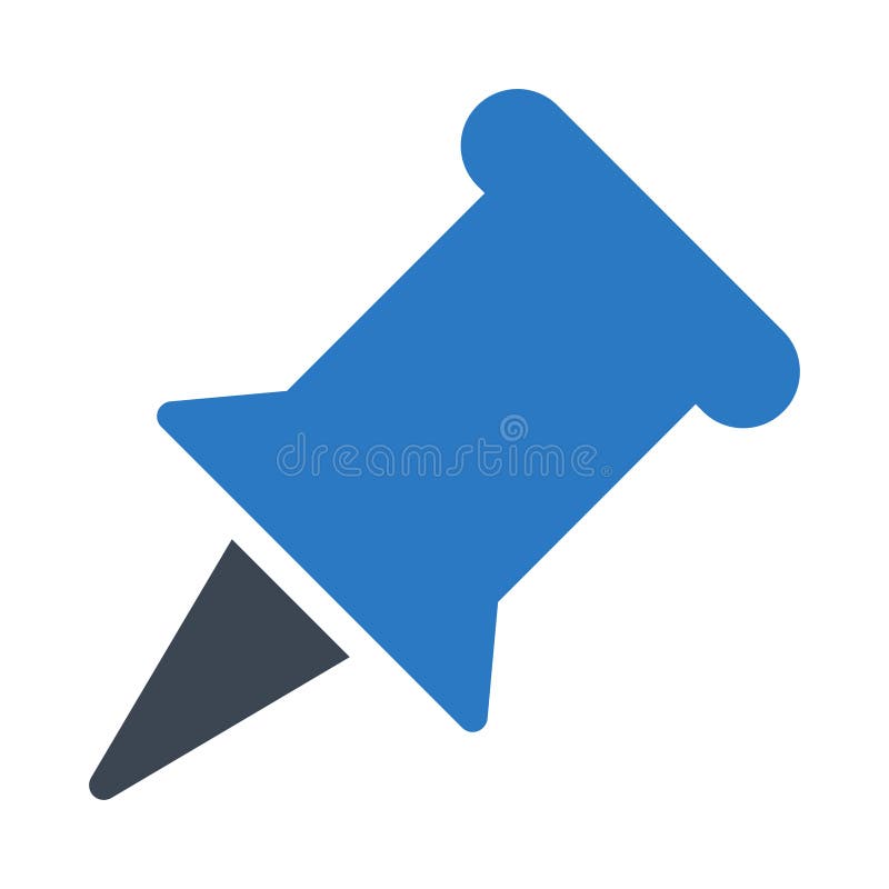 Значок вектора цвета глифа Pushpin плоский иллюстрация вектора Значок вектора цвета глифа Pushpin плоский иллюстрация вектора
