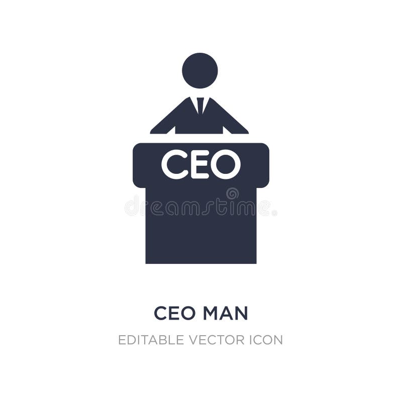 значок человека CEO (главный исполнительный директор) на белой предпосылке Простая иллюстрация элемента от концепции людей иллюстрация вектора значок человека CEO (главный исполнительный директор) на белой предпосылке Простая иллюстрация элемента от концепции людей иллюстрация вектора