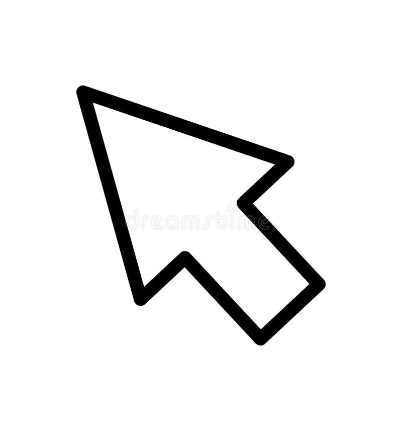 Mouse pointer cursor icon vector illustration isolated on white stock illustration