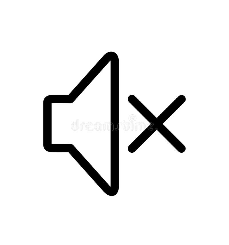 Audio speaker closed icon line vector illustration isolated on white vector illustration Audio speaker closed icon line vector illustration isolated on white vector illustration