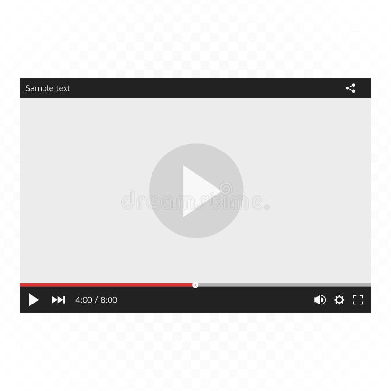 Интерфейс видео-плейер иллюстрация штока Интерфейс видео-плейер иллюстрация штока