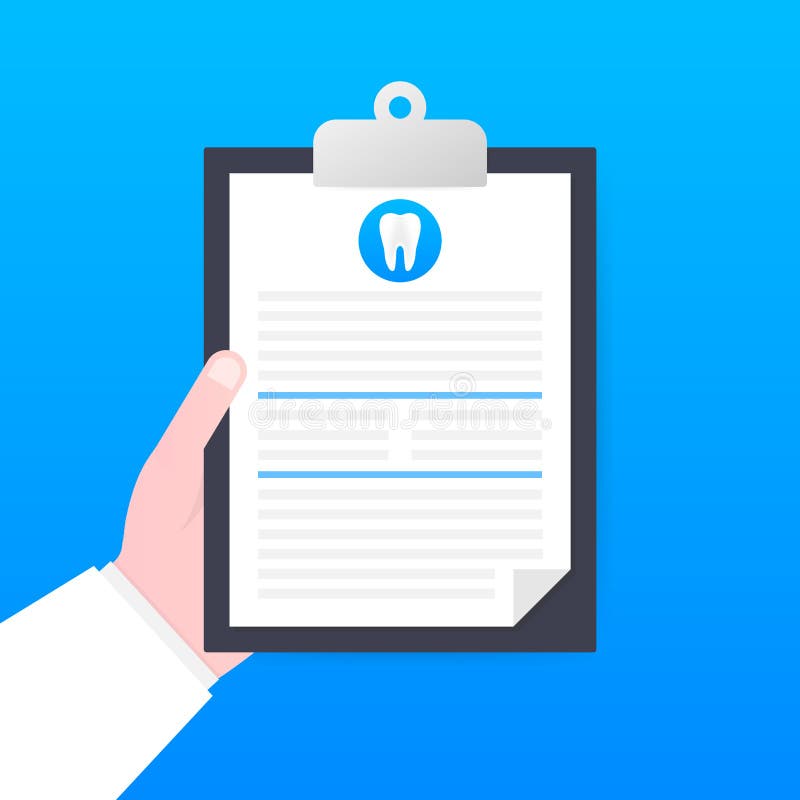 Концепция зубоврачебной заботы Медицинский Clipboard Зубная страховка также вектор иллюстрации притяжки corel иллюстрация вектора Концепция зубоврачебной заботы Медицинский Clipboard Зубная страховка также вектор иллюстрации притяжки corel иллюстрация вектора