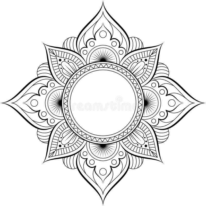 Круговая картина в форме мандалы для хны, Mehndi, татуировки, украшения Декоративный орнамент в этническом восточном стиле бесплатная иллюстрация Круговая картина в форме мандалы для хны, Mehndi, татуировки, украшения Декоративный орнамент в этническом восточном стиле бесплатная иллюстрация