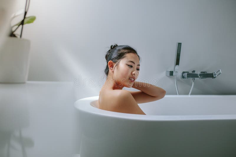 Asian women in the bath