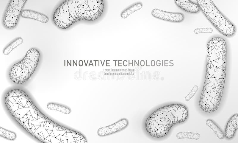 Низкий уровень бактерий 3D поли представляет probiotics Здоровая нормальная флора пищеварения человеческой продукции йогурта кише иллюстрация штока Низкий уровень бактерий 3D поли представляет probiotics Здоровая нормальная флора пищеварения человеческой продукции йогурта кише иллюстрация штока
