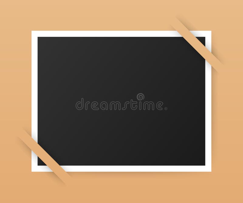 Photo frame mockup design. Realistic photograph with blank space for your image. Vector illustration. royalty free illustration