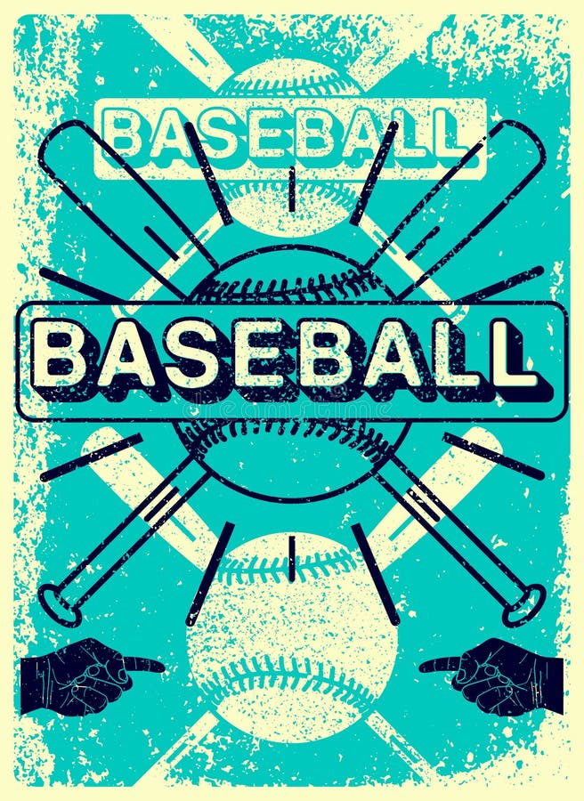Baseball Tournament Typographical Grunge Stencil Splash Style Poster