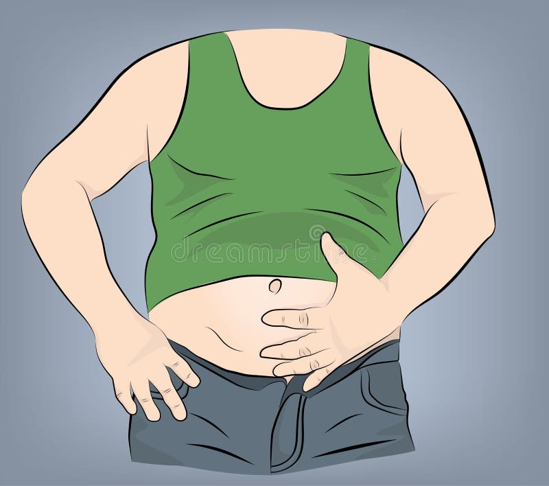 Fat man with a big belly. vector illustration. royalty free illustration Fat man with a big belly. vector illustration. royalty free illustration