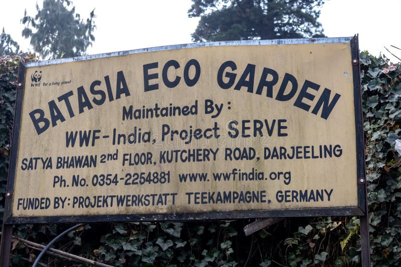 Сад марта 2018 Batasia Eco в Darjeeling, западной Бенгалии Индии Март 2018 стоковые изображения Сад марта 2018 Batasia Eco в Darjeeling, западной Бенгалии Индии Март 2018 стоковые изображения