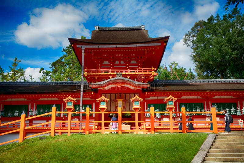 Святыня Kasuga Taisha синтоистская, Nara, Япония стоковое изображение