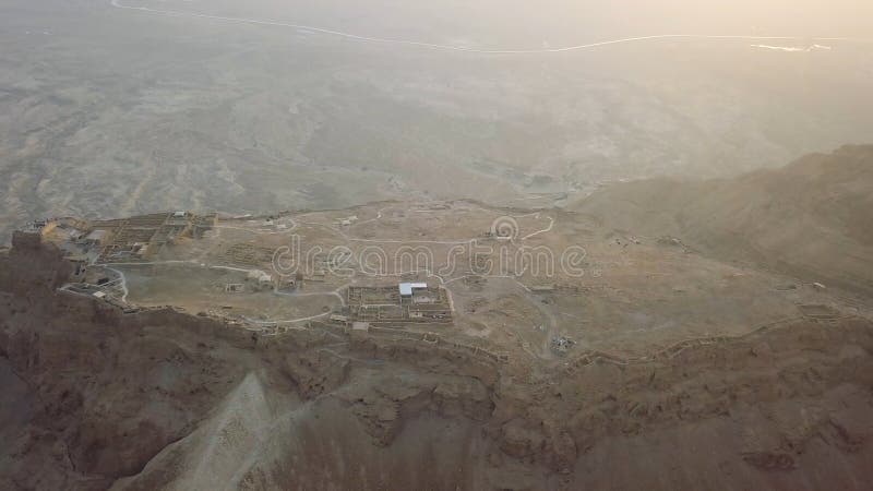 Съемка masada взгляда сверху в пустыне стоковая фотография Съемка masada взгляда сверху в пустыне стоковая фотография