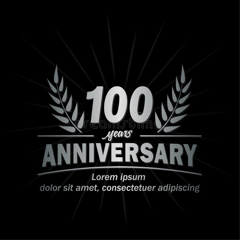 шаблон дизайна годовщины th 100 100th вектор и иллюстрация лет иллюстрация вектора шаблон дизайна годовщины th 100 100th вектор и иллюстрация лет иллюстрация вектора