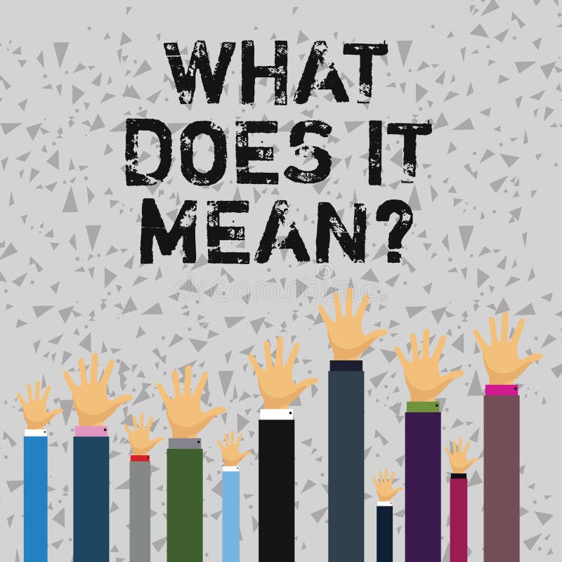Текст сочинительства слова что делает его Meanquestion Концепция дела для вопроса о любопытства запутанности запрашивает иллюстрация штока Текст сочинительства слова что делает его Meanquestion Концепция дела для вопроса о любопытства запутанности запрашивает иллюстрация штока