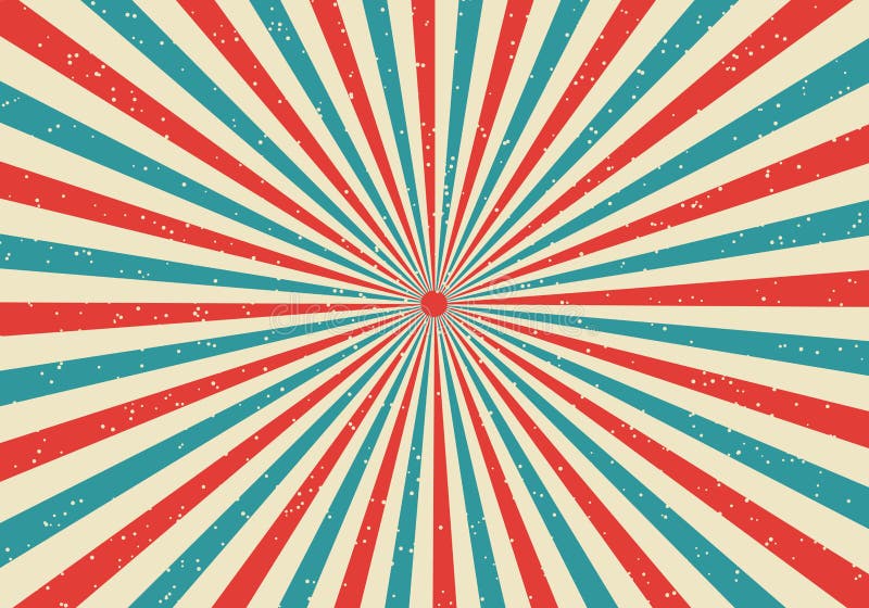 Ретро sunburst и предпосылка стиля popart мультфильма лучей шуточная Абстрактный винтажный grunge с солнечным светом иллюстрация штока