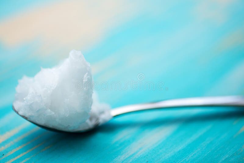 Óleo de coco solidificado fotografia de stock royalty free Óleo de coco solidificado fotografia de stock royalty free