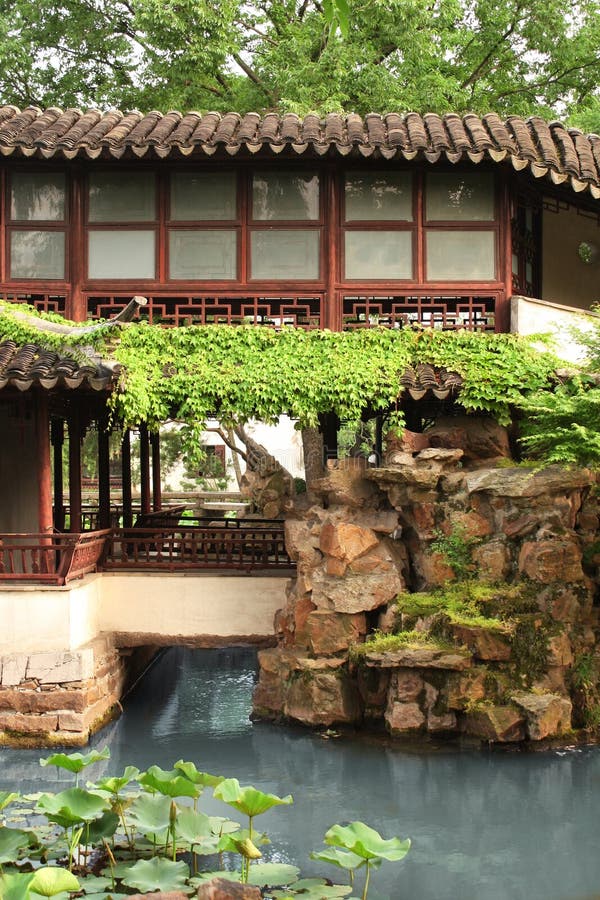 Ödmjuk trädgård för administratör` s i Suzhou, Kina arkivfoto