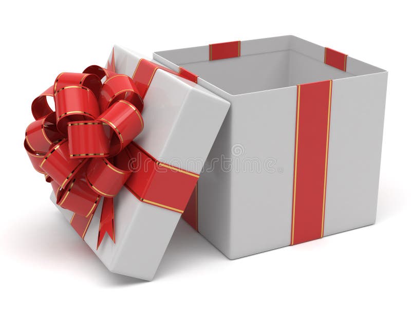 Öffnen Sie Geschenkbox lizenzfreie abbildung Öffnen Sie Geschenkbox lizenzfreie abbildung