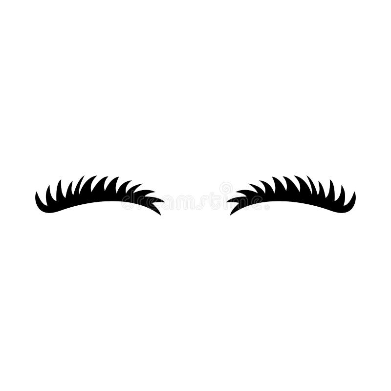 Eyelashes icon. Close eyes. Cute lashes. Vector eyebrows. Illustration isolated on white background. Eyelashes icon. Close eyes. Cute lashes. Vector eyebrows. Illustration isolated on white background.