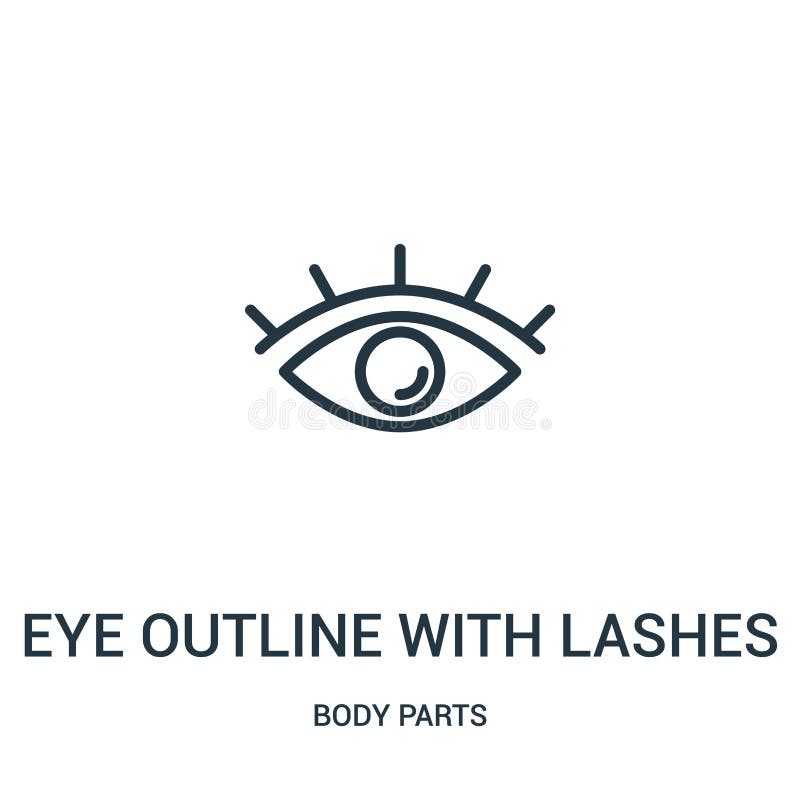 eye outline with lashes icon vector from body parts collection. Thin line eye outline with lashes outline icon vector illustration. Linear symbol for use on web and mobile apps, logo, print media. eye outline with lashes icon vector from body parts collection. Thin line eye outline with lashes outline icon vector illustration. Linear symbol for use on web and mobile apps, logo, print media