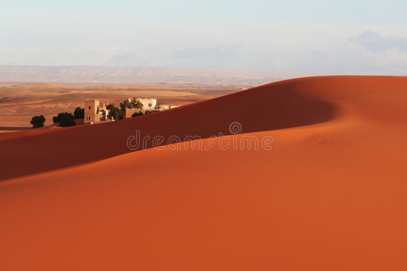 Sunset in Sahara desert, Morocco. Sunset in Sahara desert, Morocco