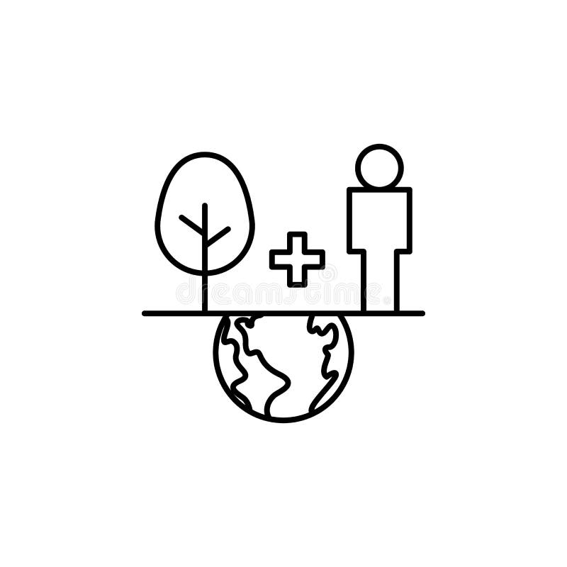 Ökologie, Erdtag, Gleichgewicht, Baum, menschliche Ikone Element des Tags der Mutter Thin-line-Symbol für Website-Design und -Ent vektor abbildung Ökologie, Erdtag, Gleichgewicht, Baum, menschliche Ikone Element des Tags der Mutter Thin-line-Symbol für Website-Design und -Ent vektor abbildung