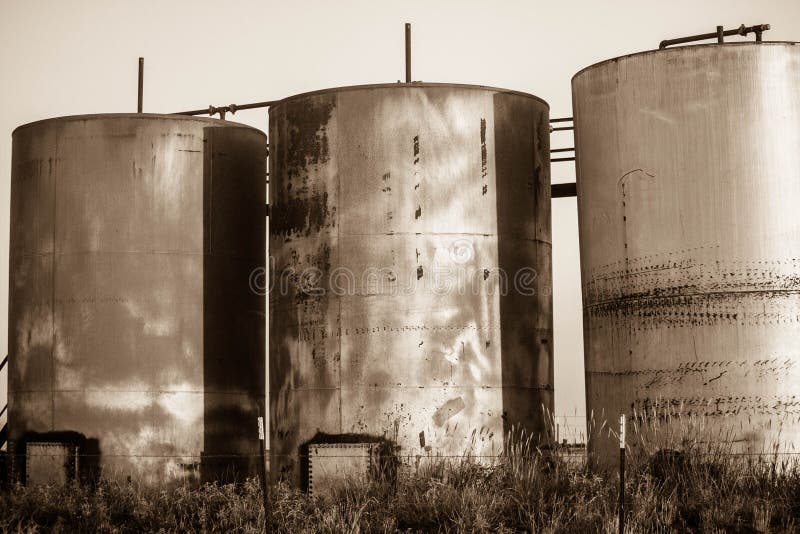 Architecture Structure Oil Tank from a West Texas Oilfield. Architecture Structure Oil Tank from a West Texas Oilfield