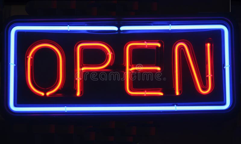 öppet tecken för neon royaltyfri foto öppet tecken för neon royaltyfri foto