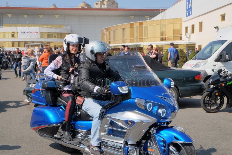 Öppning av motorcykelsäsongen i Kyiv arkivfoto Öppning av motorcykelsäsongen i Kyiv arkivfoto