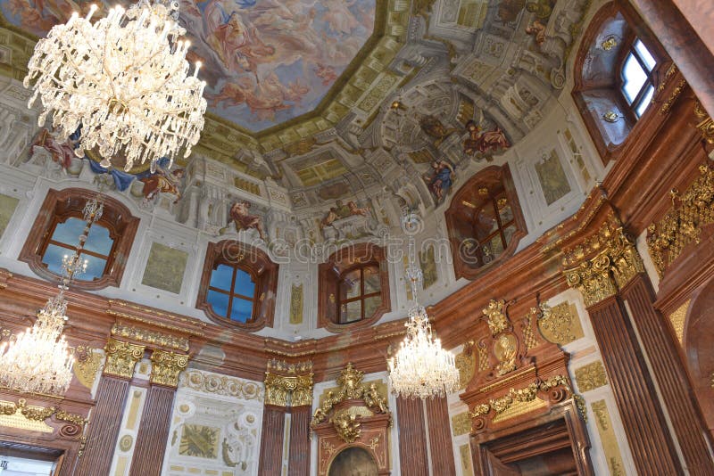 Austrian Gallery Belvedere, Upper Belvedere in Vienna, Austria, Europe stock photos