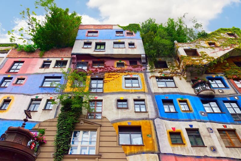 Österrike hushundertwasser vienna royaltyfria foton Österrike hushundertwasser vienna royaltyfria foton