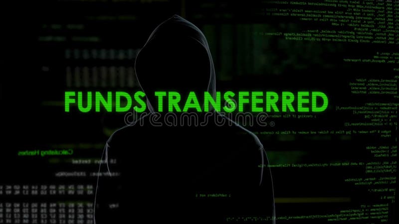 Överförande fonder för manlig en hacker, pengarsystemskydd, online-bankrörelsefel