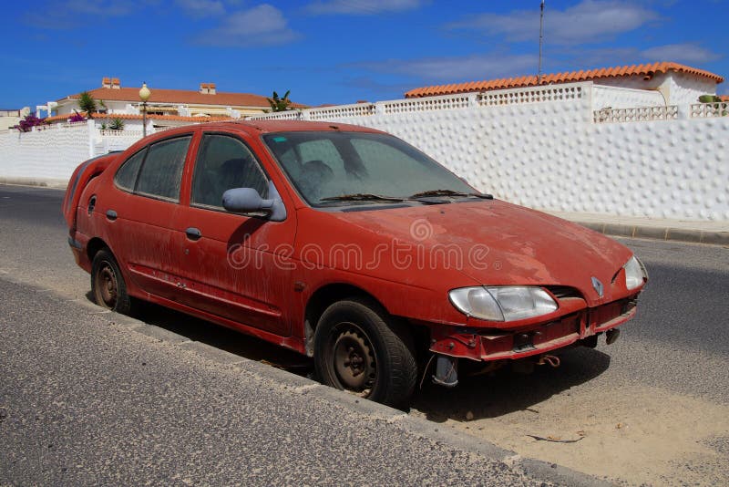 Övergav Renault Megane 1 arkivbilder Övergav Renault Megane 1 arkivbilder