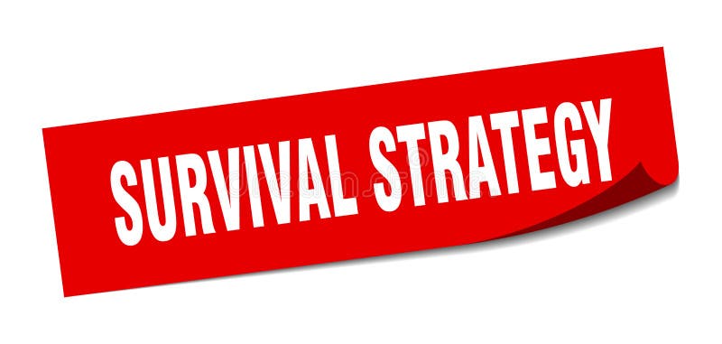 överlevnadsstrategidekal kvadrattecken för överlevnadsstrategi överlevnadsstrategi vektor illustrationer