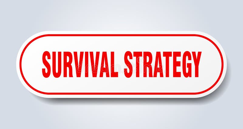 överlevnadsstrategidekalett stock illustrationer