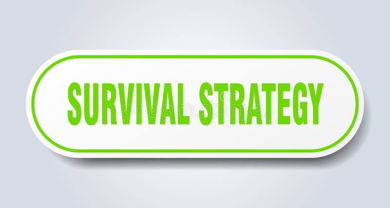 överlevnadsstrategidekalett. royaltyfri illustrationer