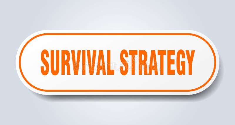 överlevnadsstrategidekalett. stock illustrationer