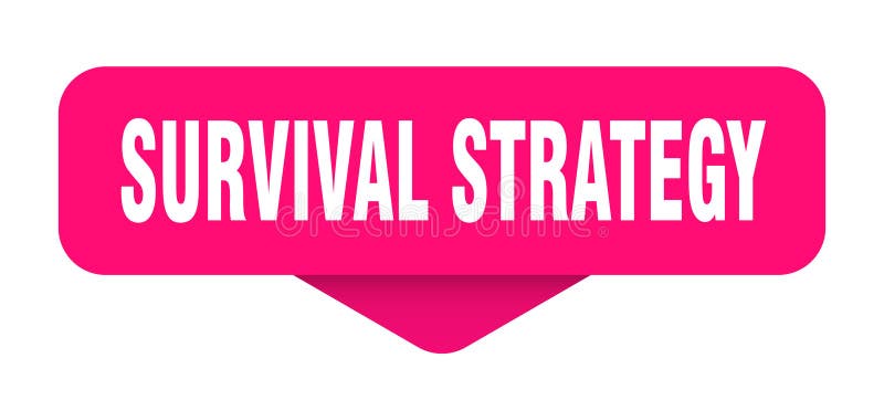 överlevnadsstrategidekalett. överlevnadsstrategitecken på öppen bakgrund vektor illustrationer