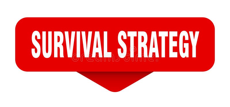överlevnadsstrategidekalett. överlevnadsstrategitecken på öppen bakgrund vektor illustrationer