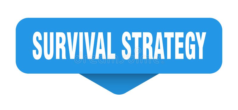 överlevnadsstrategidekalett. överlevnadsstrategitecken på öppen bakgrund vektor illustrationer