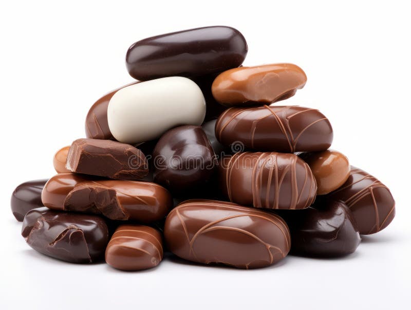 överseende fejd : en lush pile av gourmet-choklad oblandad vektor illustrationer